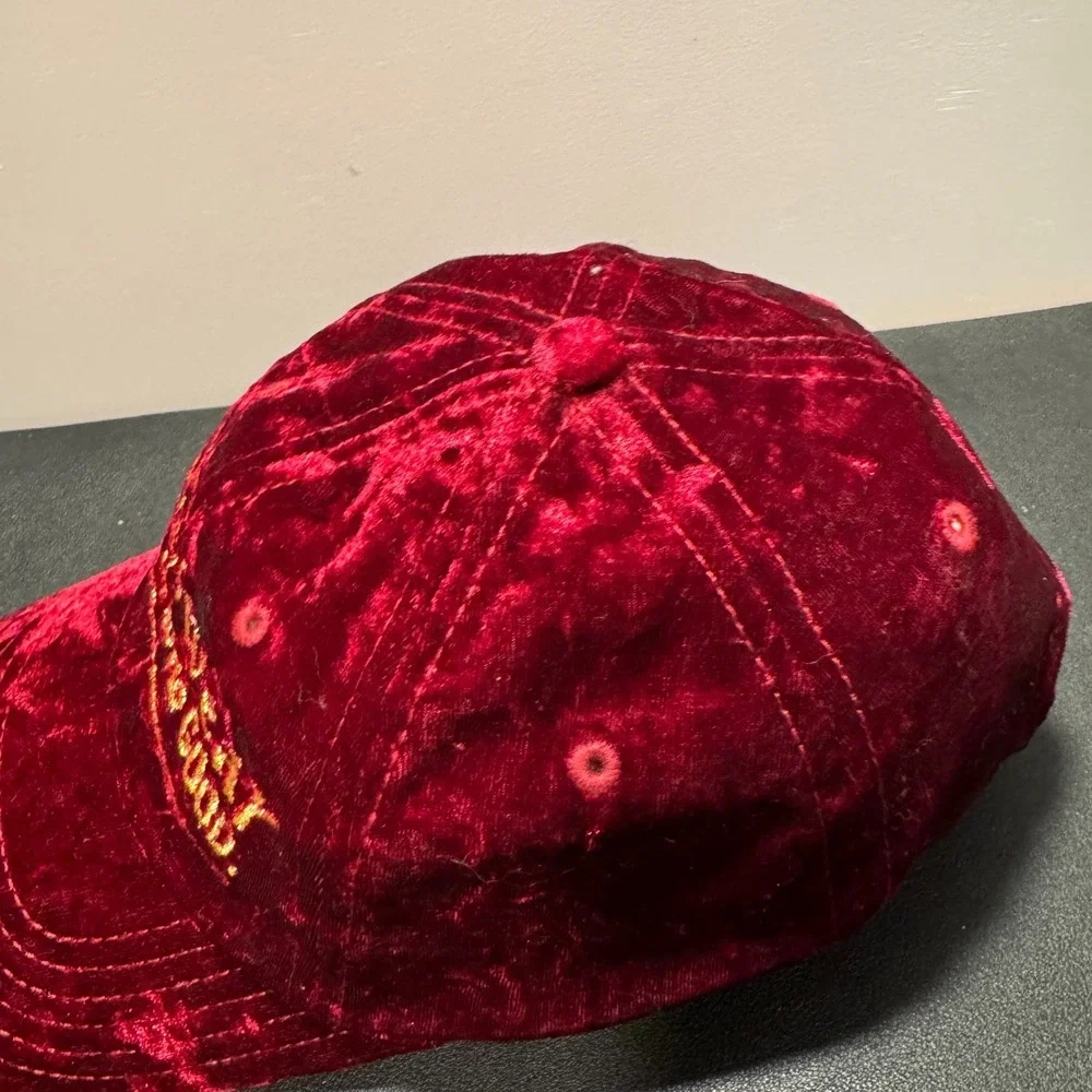 Harry Potter Hat Cap Men OS Burgundy Red Velvet‎ Marauders Map Wizarding World